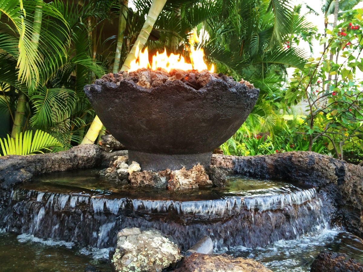 Fire bowl at dusk