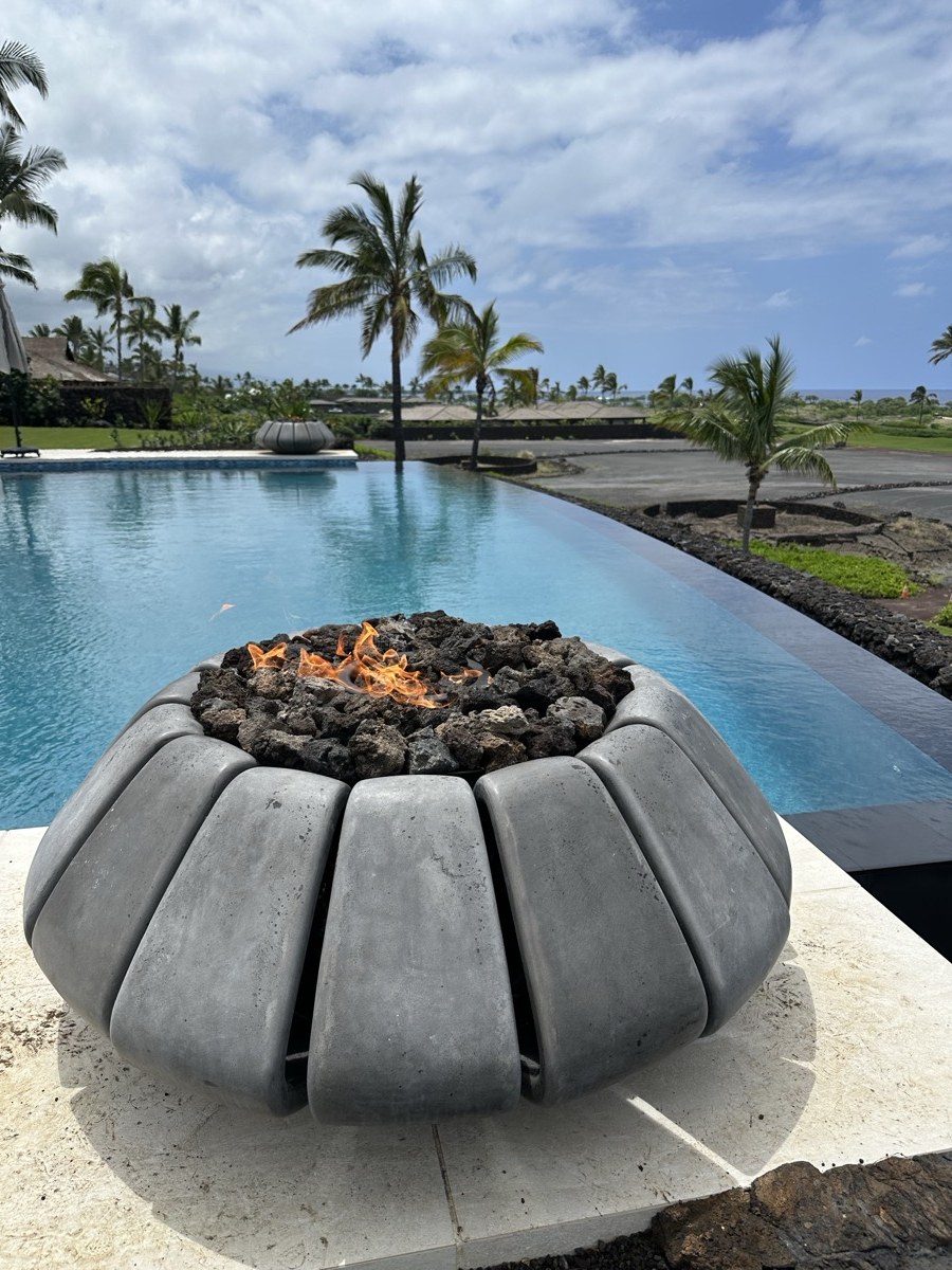 Fire bowl — garden installation