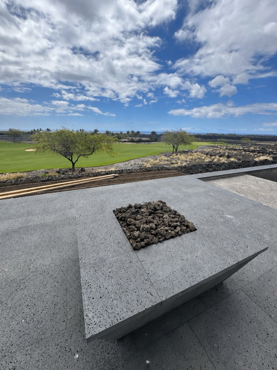 KAZ fire pit installation