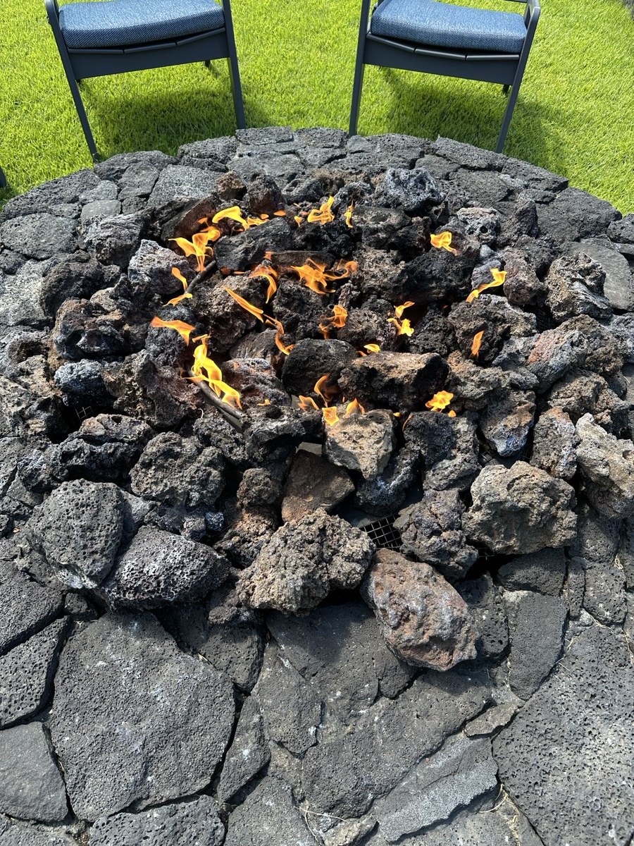Fire pit — tropical landscape