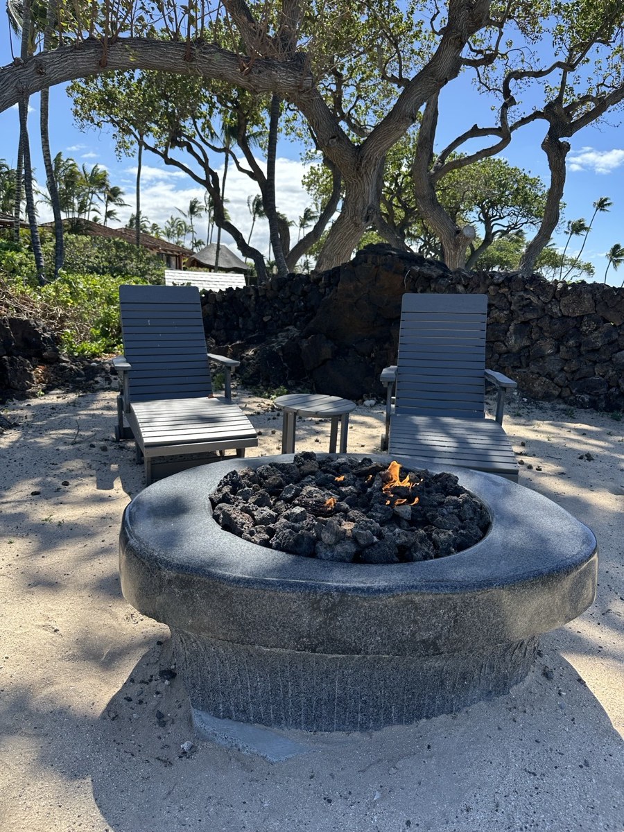 Fire pit — tile surround