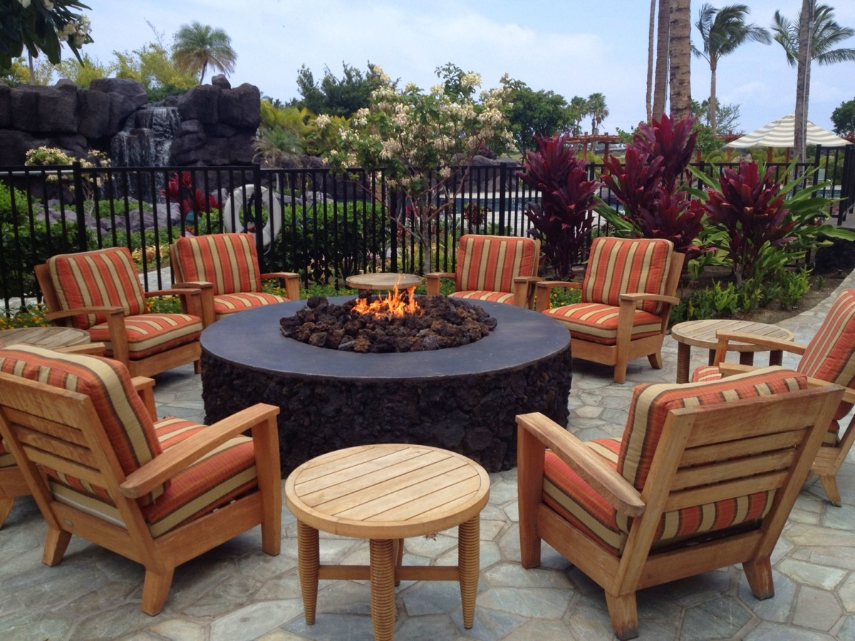 Fire pit — evening view