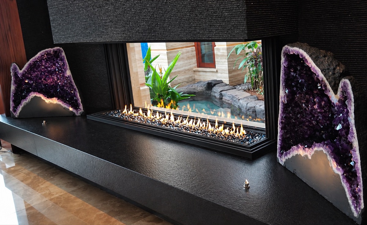 Fire strip — outdoor setting