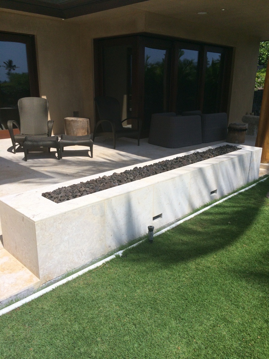 Fire strip — hardscape edge