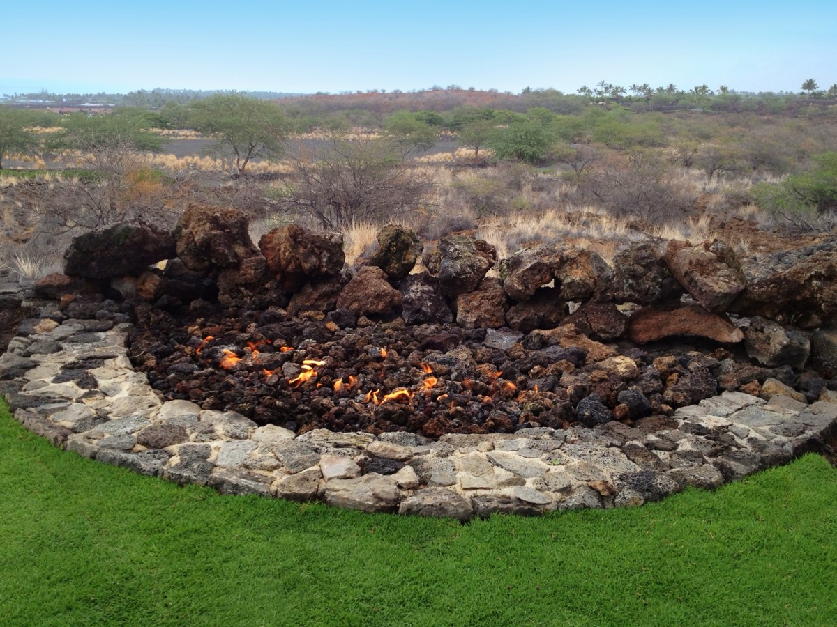 Fire strip — pool deck